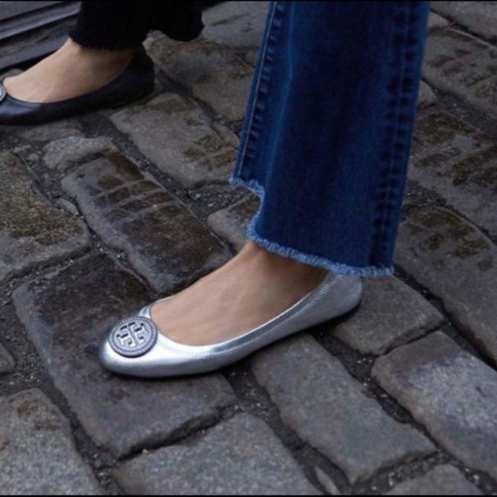 Tory Burch Liana Rhinestone Logo Leather